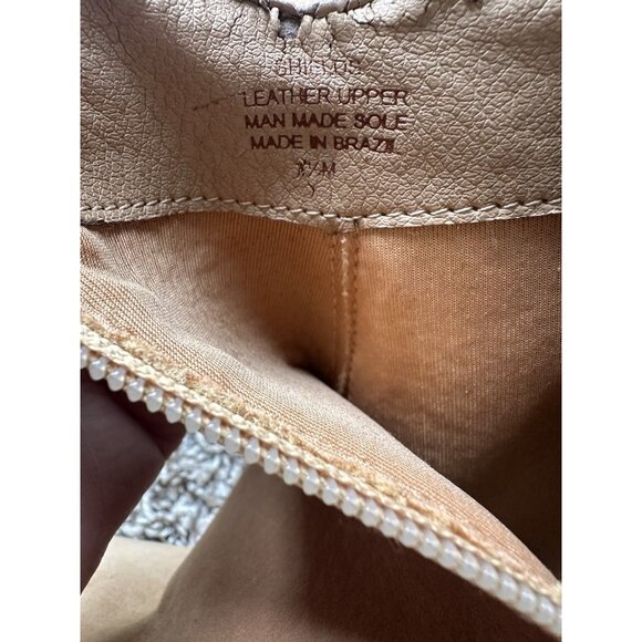 Mattise Brazil Western Festive Tan Leather-Suede Fringe Women Ankle Booties 7.5 - Picture 8 of 8